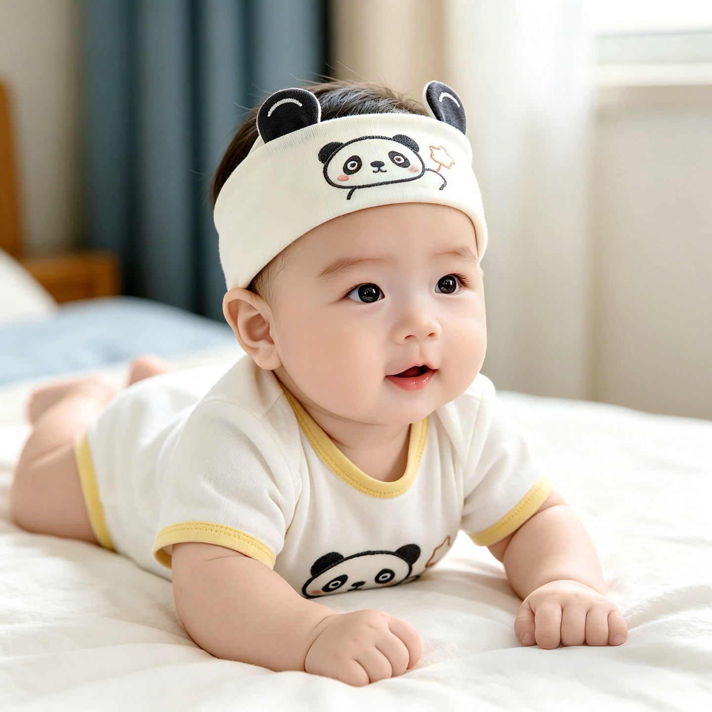 婴儿帽子夏薄款小月龄护囟门发带