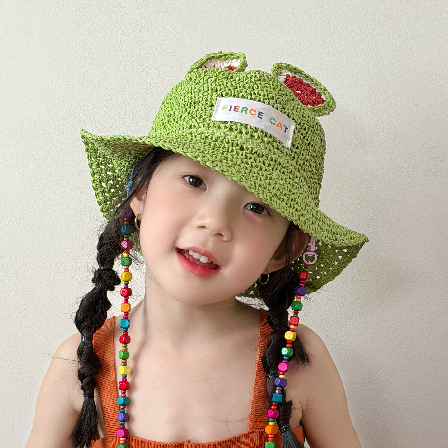 儿童遮阳帽女孩夏季户外出游海边