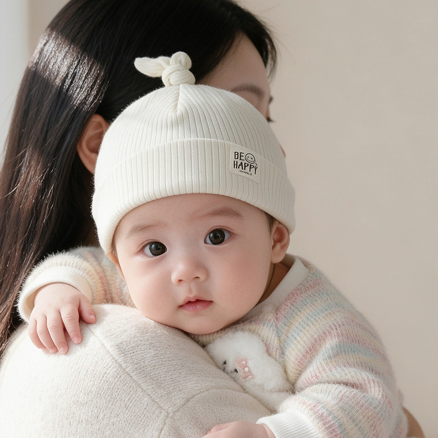 婴儿帽子0到3个月新生儿胎帽