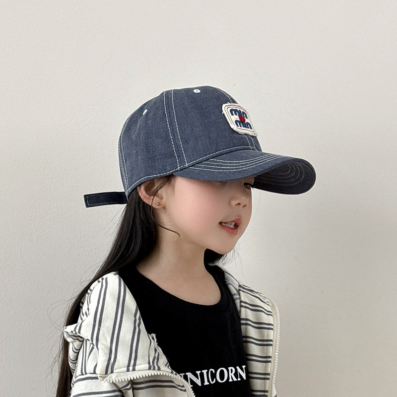 儿童帽子女款2025新款女童棒球帽韩版户外简约女孩鸭舌帽薄款洋气
