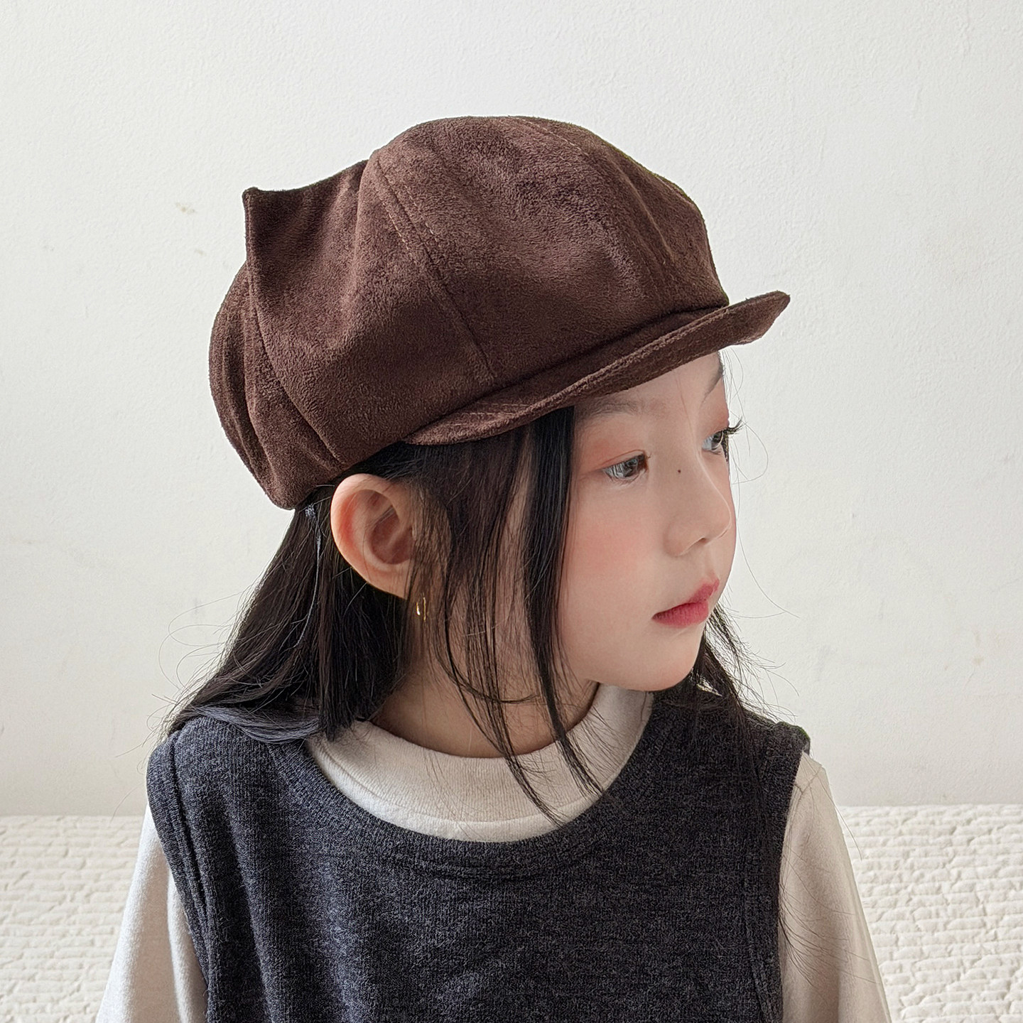 儿童帽子女孩2026新款秋冬八角帽