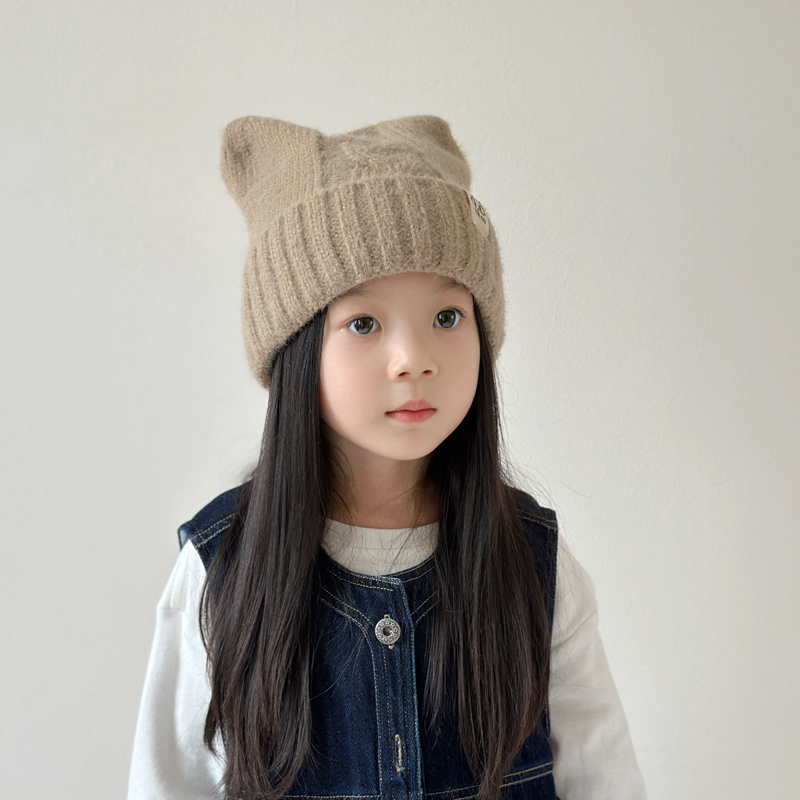 儿童帽子秋冬季女童毛线帽冬款