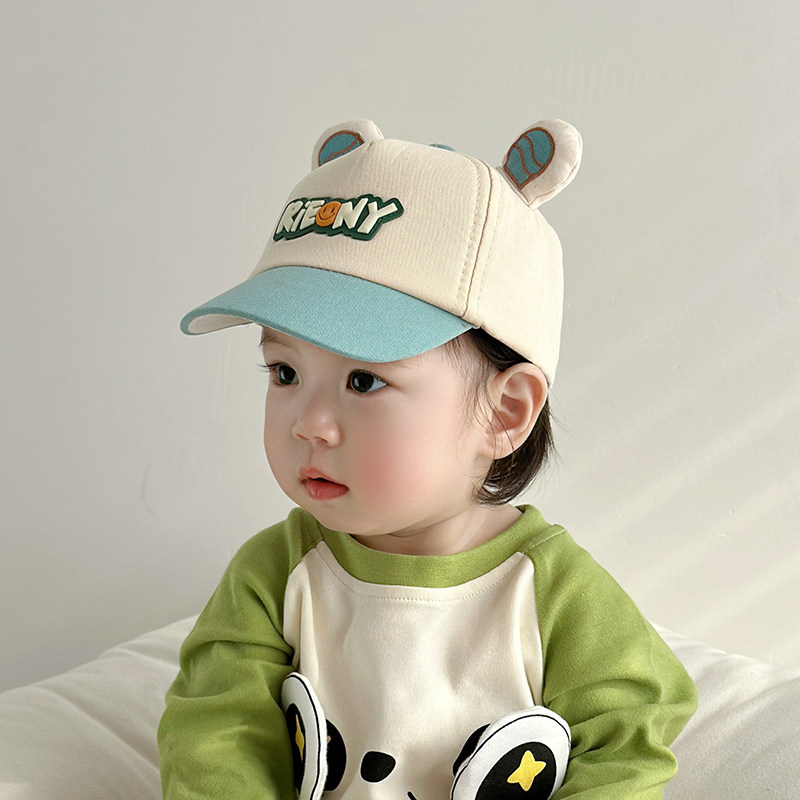 婴儿帽子春秋款宝宝棒球帽可爱超萌男宝遮阳防晒鸭舌帽薄款洋气帽