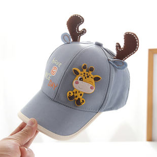 儿童帽子男孩薄款遮阳棒球帽春秋季男童鸭舌帽可爱超萌宝宝帽一岁