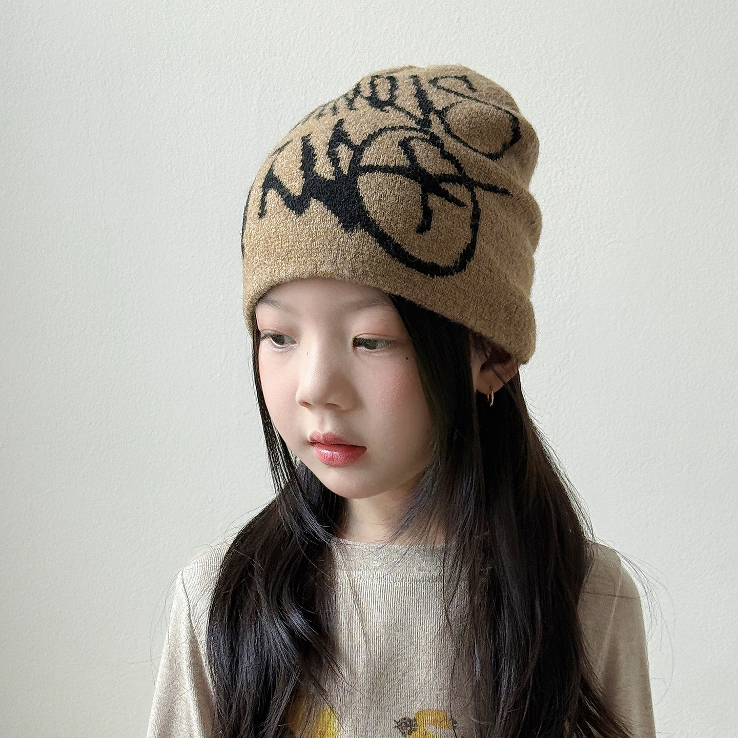 儿童帽子女孩秋冬季冷帽韩版潮流