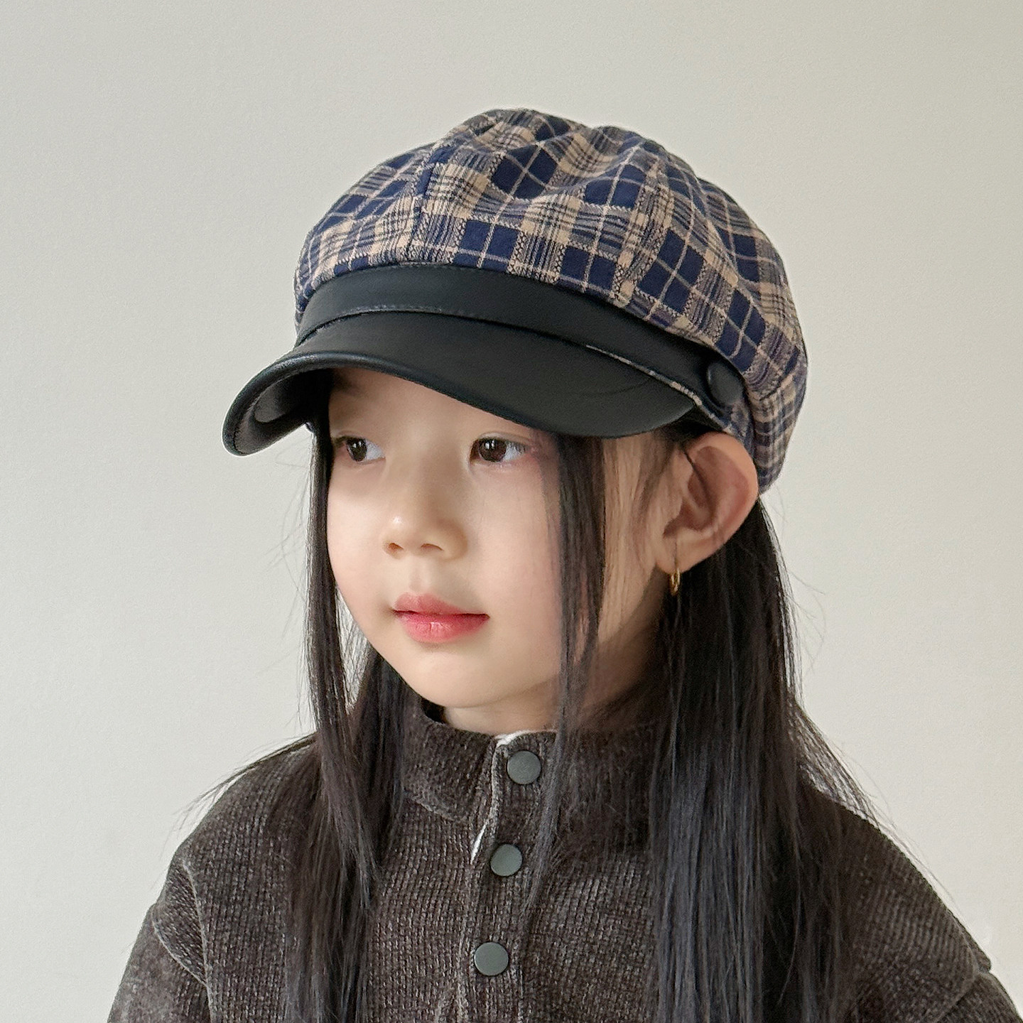 儿童帽子女孩秋冬贝雷帽韩版潮流