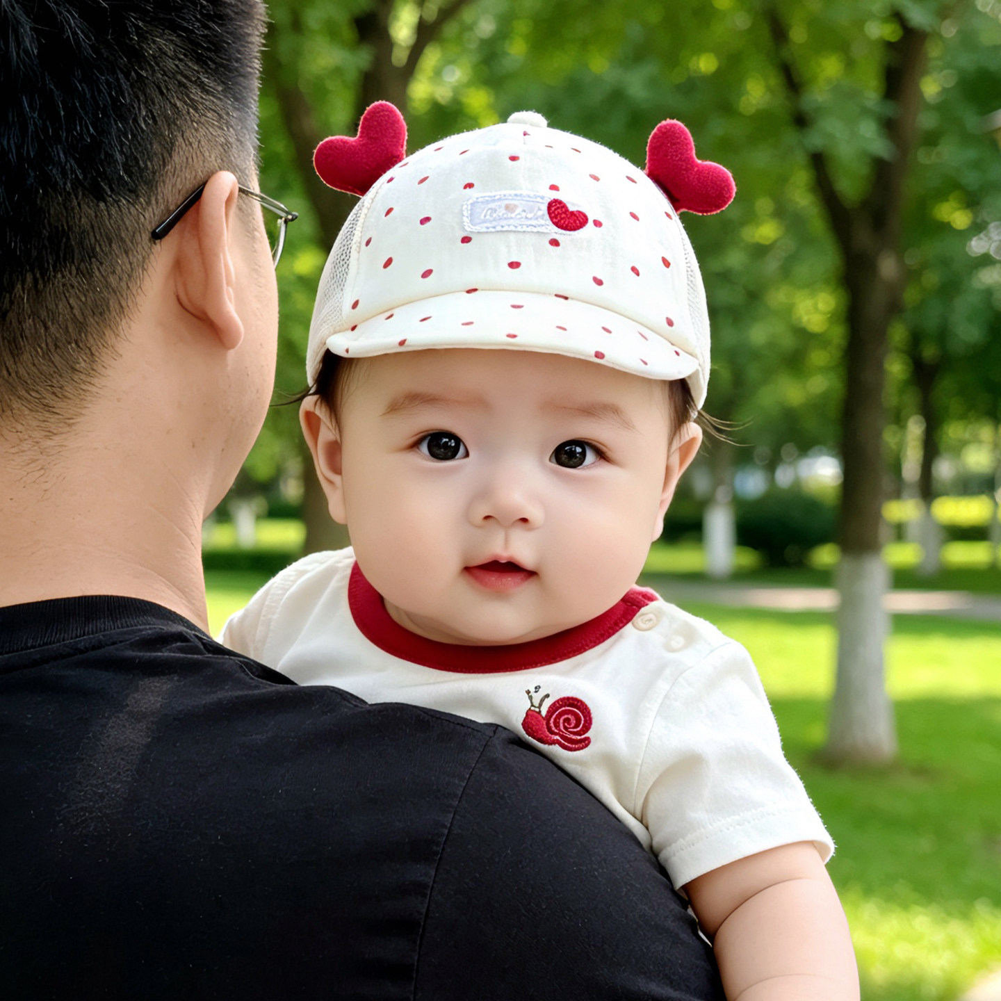婴儿帽子夏薄款鸭舌帽0到3个月