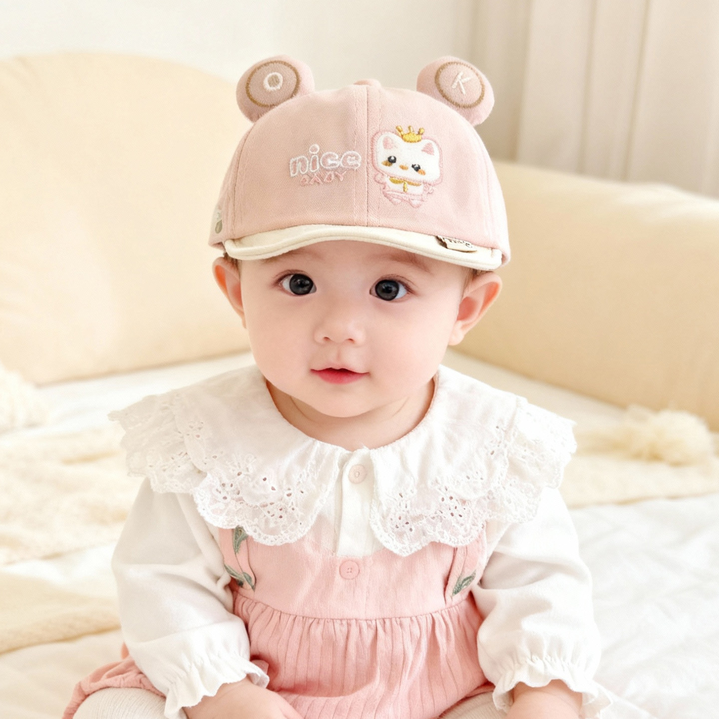 婴儿帽子3到6个月小月龄宝宝鸭舌帽春秋季薄款男宝女宝棒球帽遮阳,童装/婴儿装/亲子装,帽子,淘宝优惠券,粉丝福利购,淘宝优惠卷