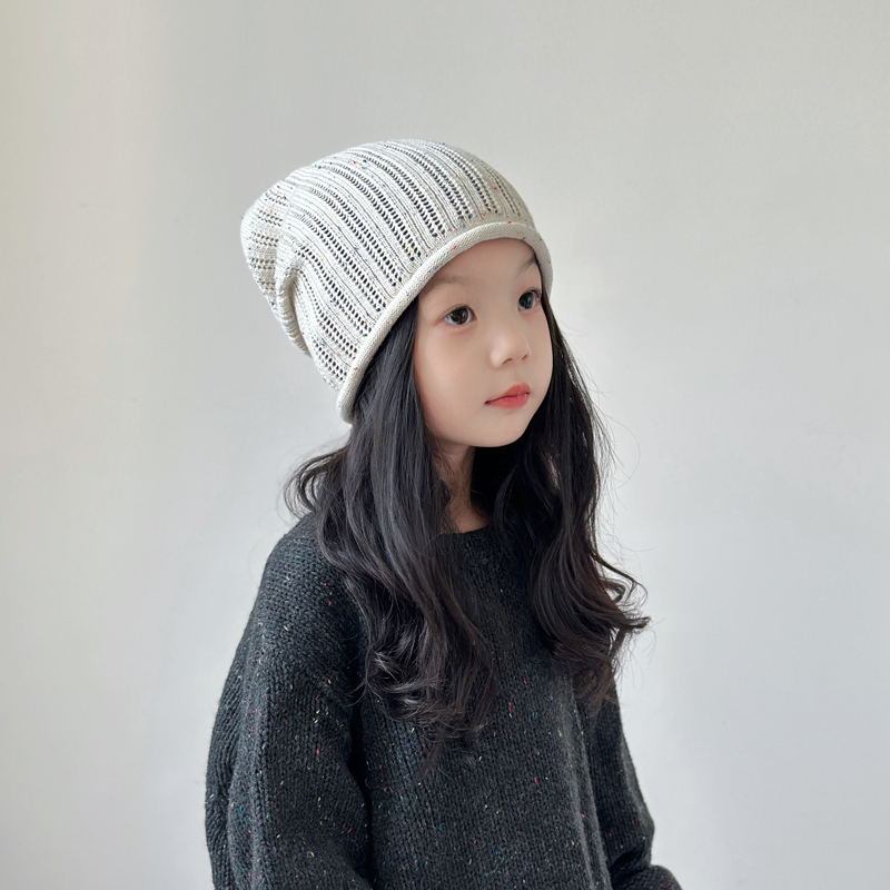 儿童帽子秋冬季女孩户外堆堆帽保暖韩系潮女童针织帽冷帽小童洋气
