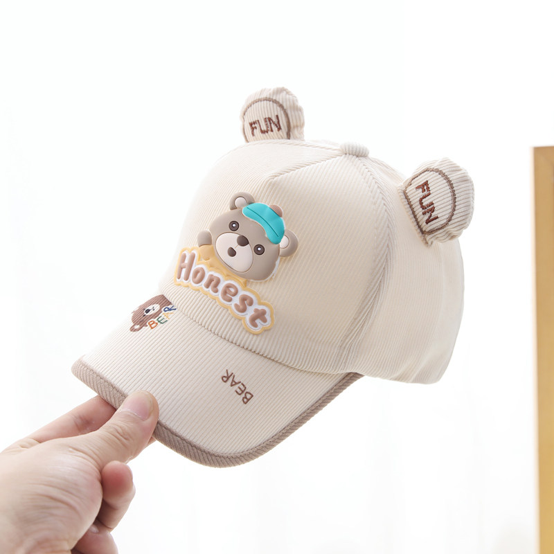 儿童帽子男孩秋冬季棒球帽遮阳防晒外出鸭舌帽男童可爱超萌宝宝帽