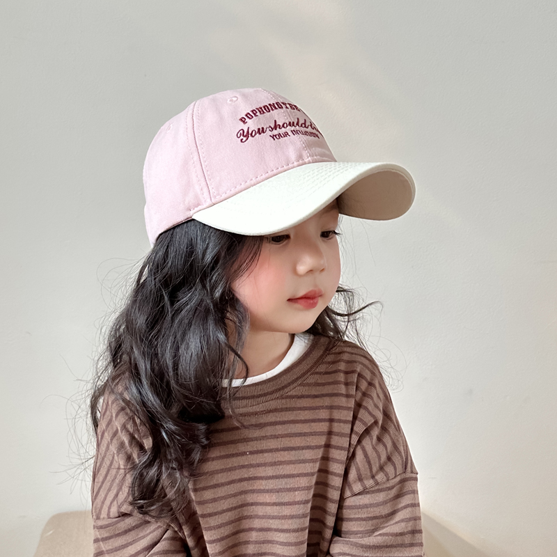 儿童帽子春秋款百搭鸭舌帽宝宝遮阳帽秋冬女童2025新款女孩棒球帽