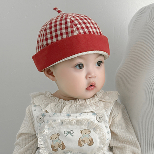巨好看的宝宝帽子春夏季宝款地主帽洋气时髦一岁男宝外出儿童可爱