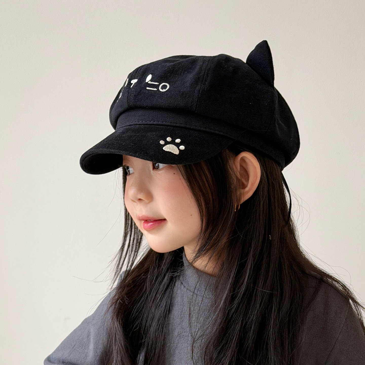 儿童帽子女孩2026新款贝雷帽秋冬