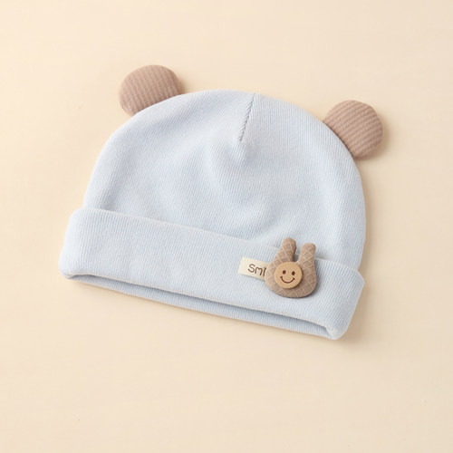 宝宝帽子秋冬季护囟门帽洋气