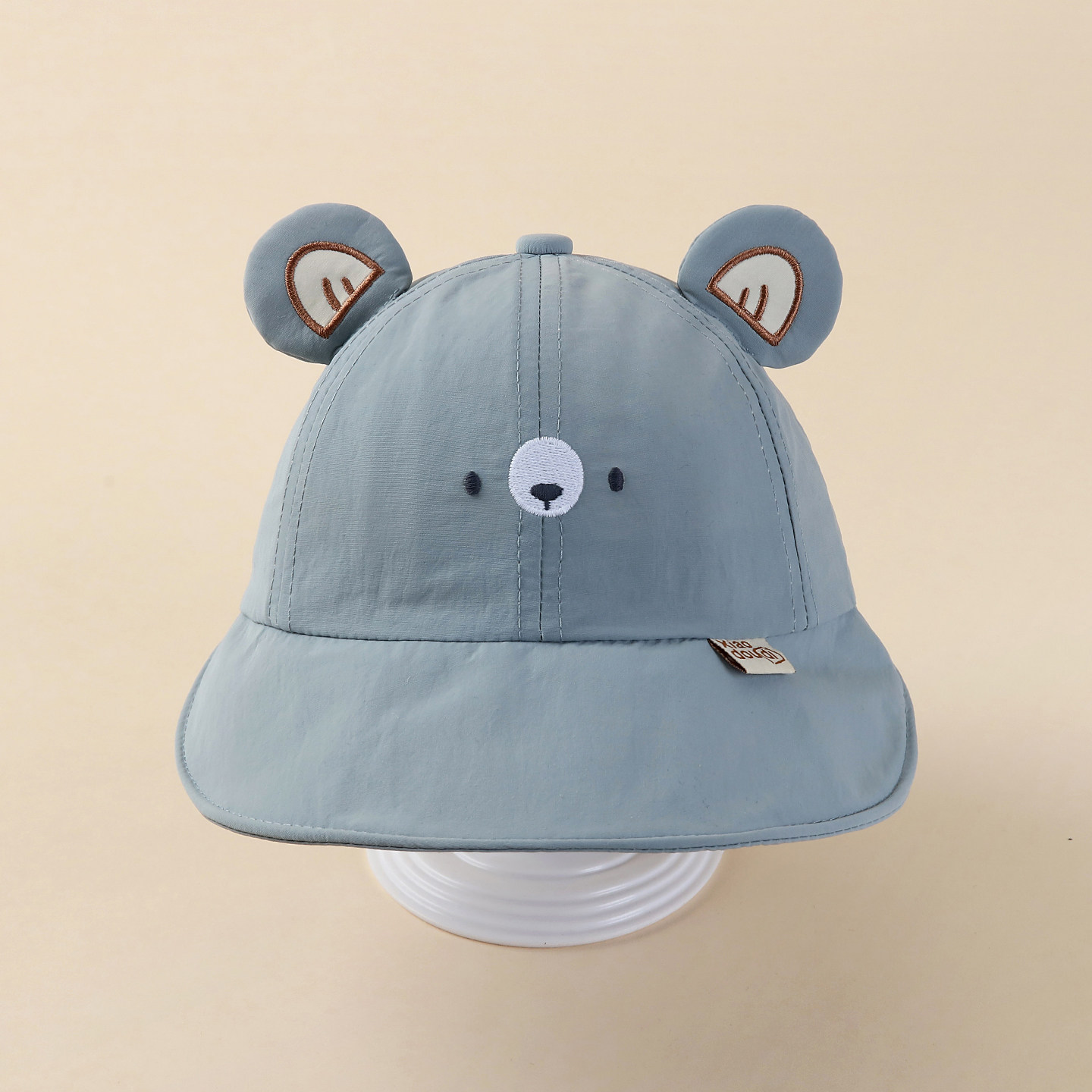 宝宝帽子春秋季大帽檐渔夫帽遮阳防晒薄款速干儿童盆帽洋气男宝帽