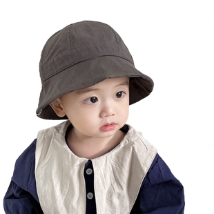 宝宝帽子秋冬季遮阳帽日系百搭男孩开春渔夫帽儿童防晒帽男童女童
