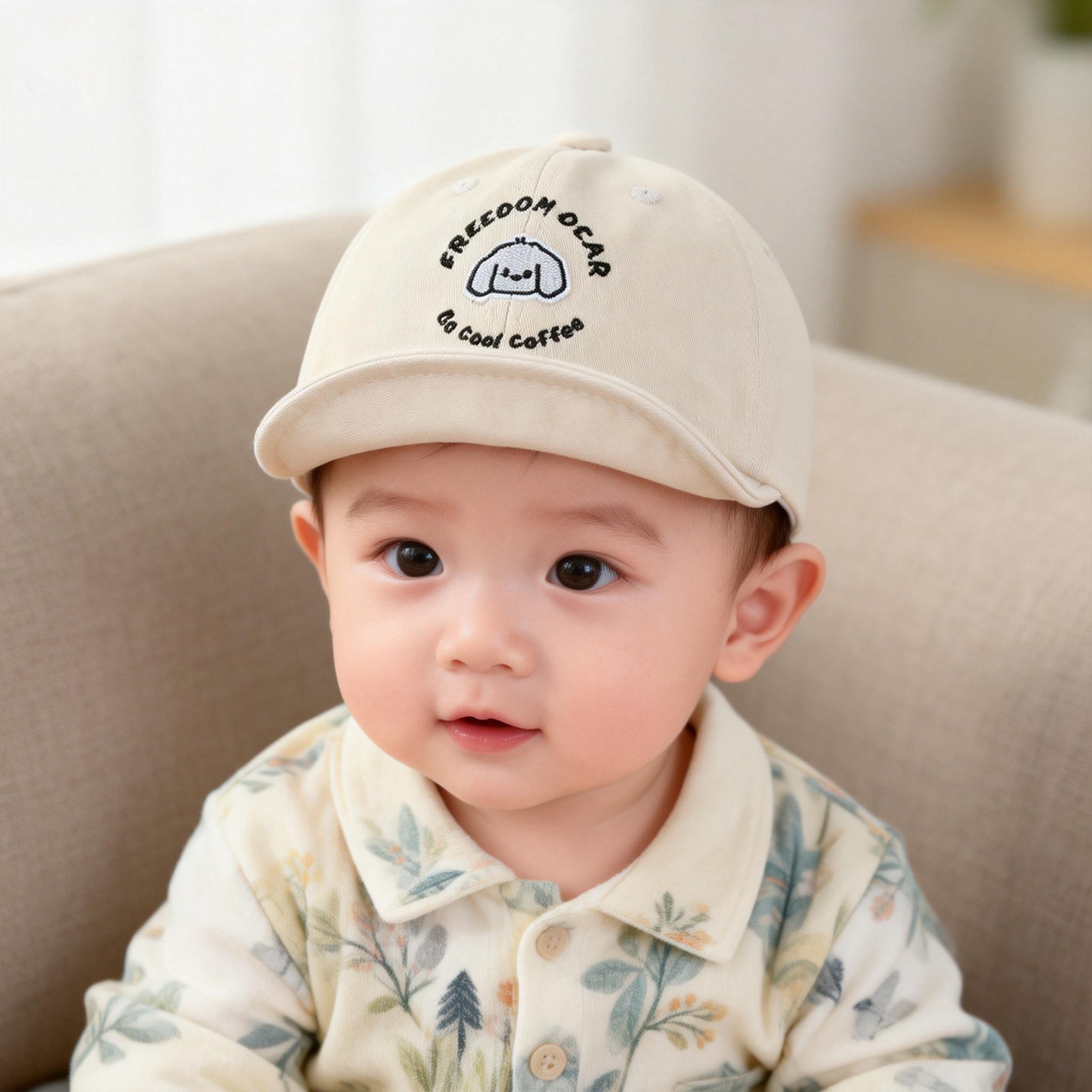 宝宝帽子小月龄春秋季薄款软檐鸭舌帽洋气可爱6到12个月婴儿防晒