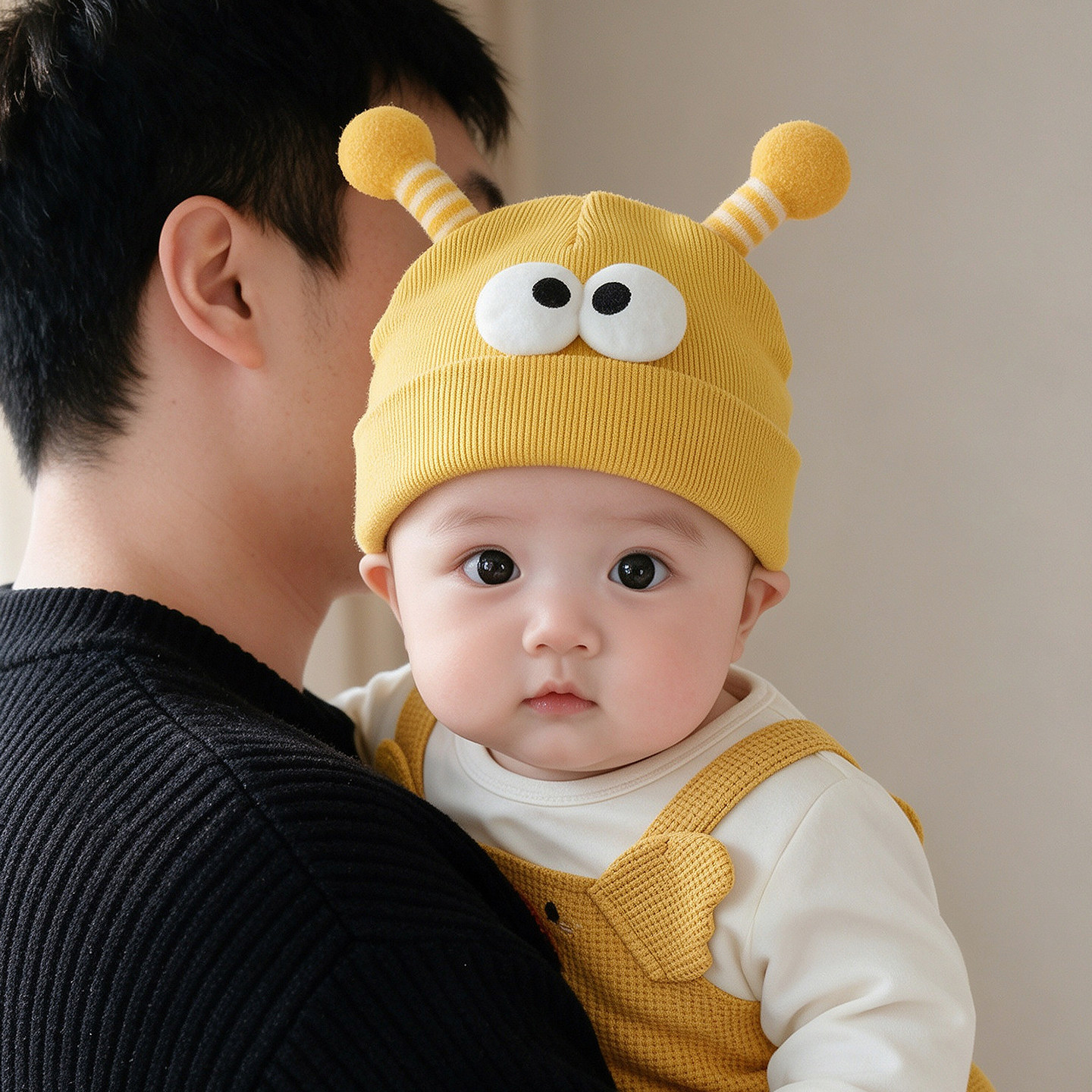 婴儿帽子秋冬季小月龄宝宝保暖