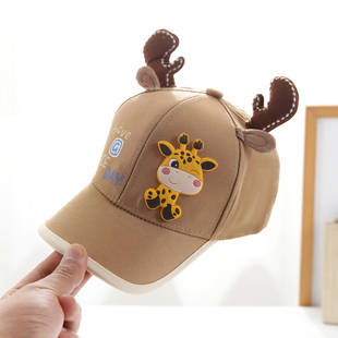 儿童帽子男孩棒球帽春秋季薄款遮阳男童鸭舌帽可爱超萌宝宝帽一岁