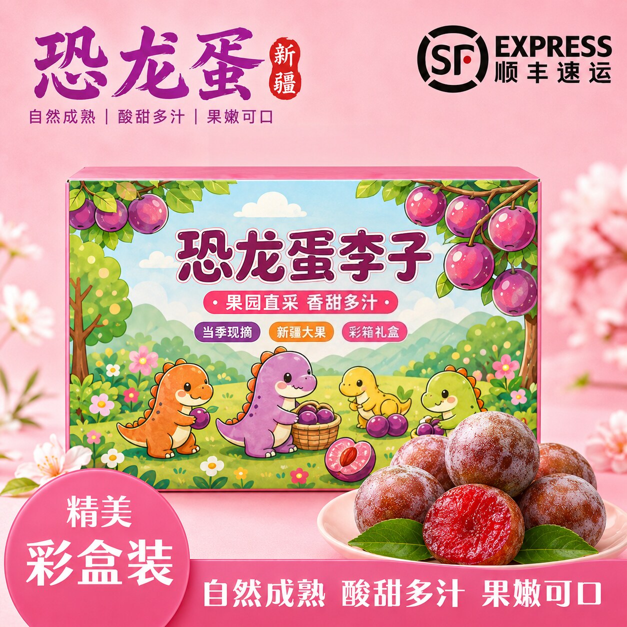 （顺丰京东）新疆恐龙蛋李子红心李子