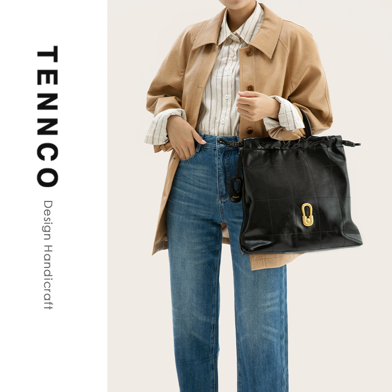 TENNCO【大软袋包】小众款真皮大容量托特包通勤电脑包单肩斜挎包高性价比高么？