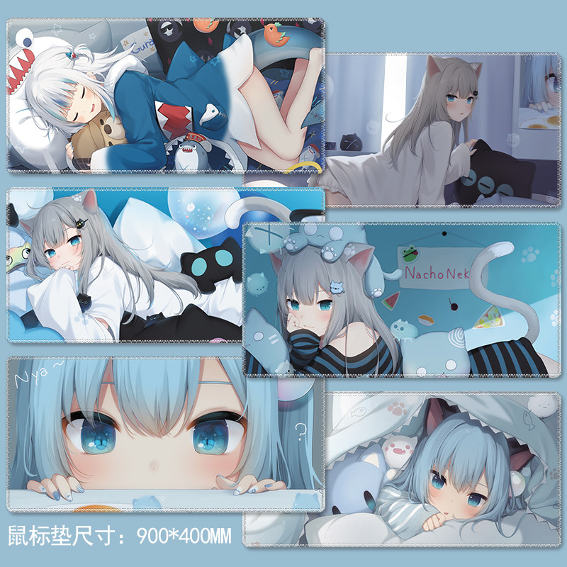 猫羽雫鼠标垫超大办公学生书桌垫子可爱动漫二次元电脑键盘ins风