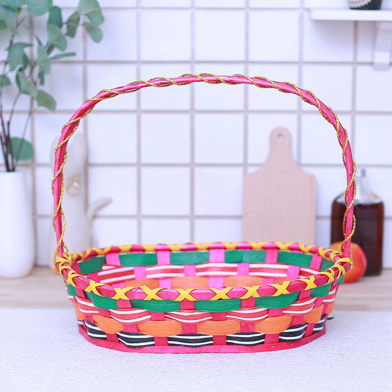 과일 바구니 등나무 선물 바구니 휴대용 포장 과일 가게 특별 슈퍼마켓 선물 바구니 바구니 따기 댄스 바구니