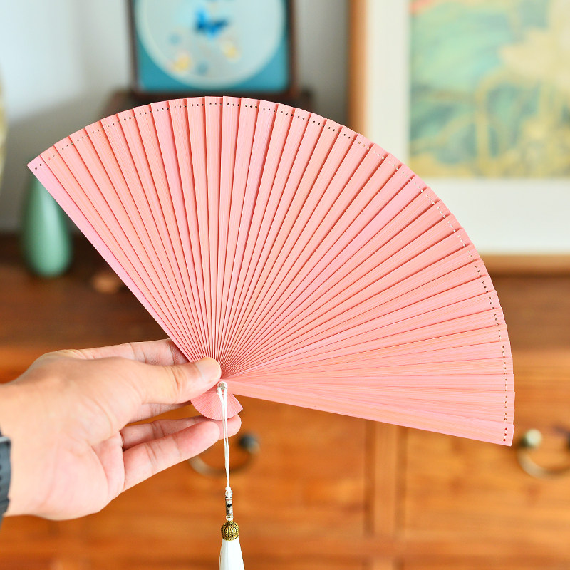 中国风黑色折扇汉服开合顺滑性感