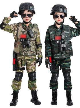 警察服厚小孩加绒童装军训服装