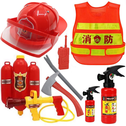 儿童消防员衣服角色扮演玩具套装