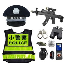 黑猫警长帽子男孩特种兵作战装 备声光玩具枪 儿童小警察玩具套装