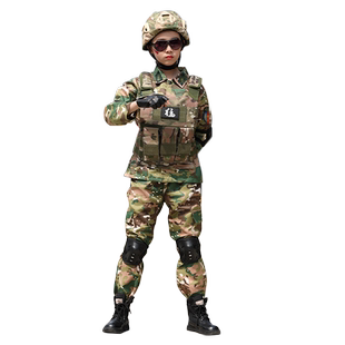 儿童特种兵迷彩服套装特警防弹作战装备男户外演出服夏令营军训服