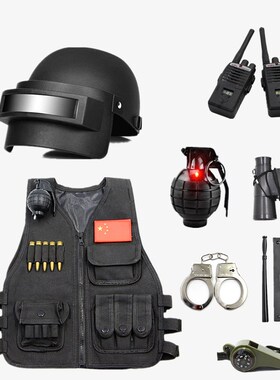 儿童角色扮演小交通警服反光马甲消防员男孩城管帽幼儿园警察服装