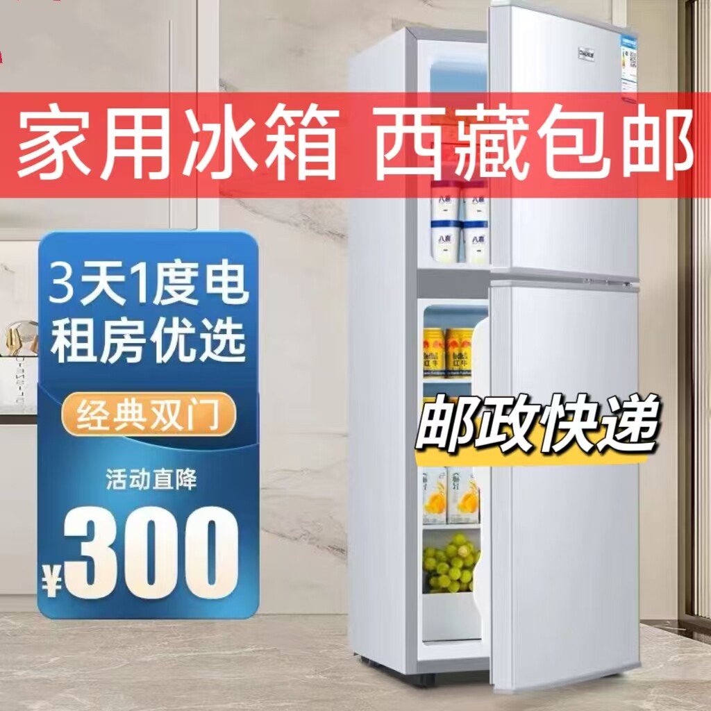 【西藏包邮】小冰箱冷藏冷冻双门厨房冰箱
