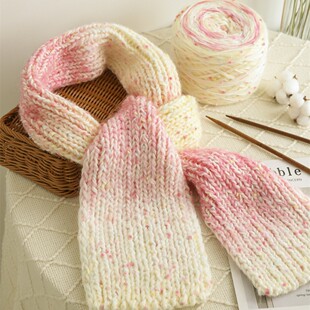 围巾手工diy编织材料包手混毛线自制手织成品围脖送男朋友冬季女