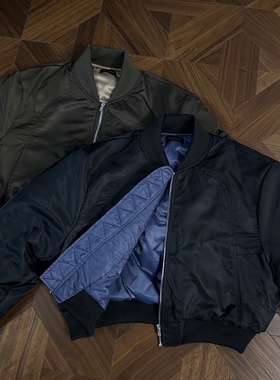 RTIMFD 3m蓝内力量感结构尼龙Bomber棉服ma1飞行员短宽保暖棉夹克