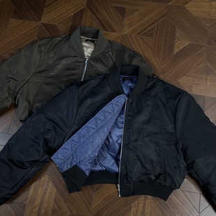 RTIMFD 3m蓝内力量感结构尼龙Bomber棉服ma1飞行员短宽保暖棉夹克