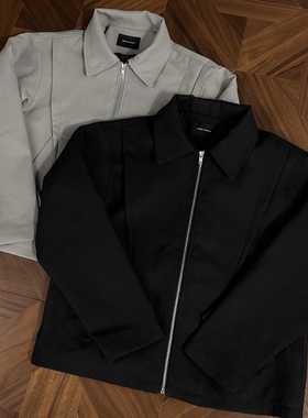 RTIMFD 飞片合页解构翻领拉链夹克 cleanfit短宽练春夏上衣外套男