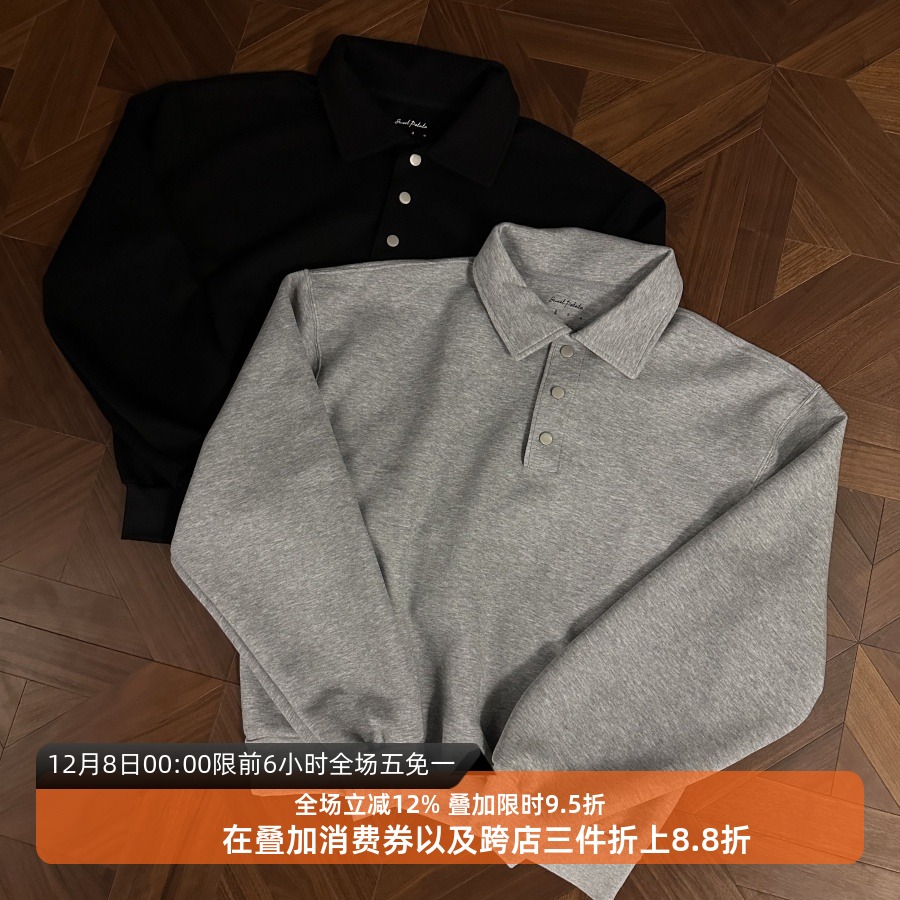 优质空气层polo卫衣boxy