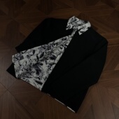 夹克 RTIMFD 水墨花内假两件拉链衬衫 Cleanfit春夏立体双面外套男