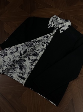 RTIMFD 水墨花内假两件拉链衬衫夹克 Cleanfit春夏立体双面外套男