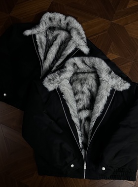 RTIMFD 猎装一件过冬500G环保狼毛棉服 三防狼王短宽外套厚座山雕