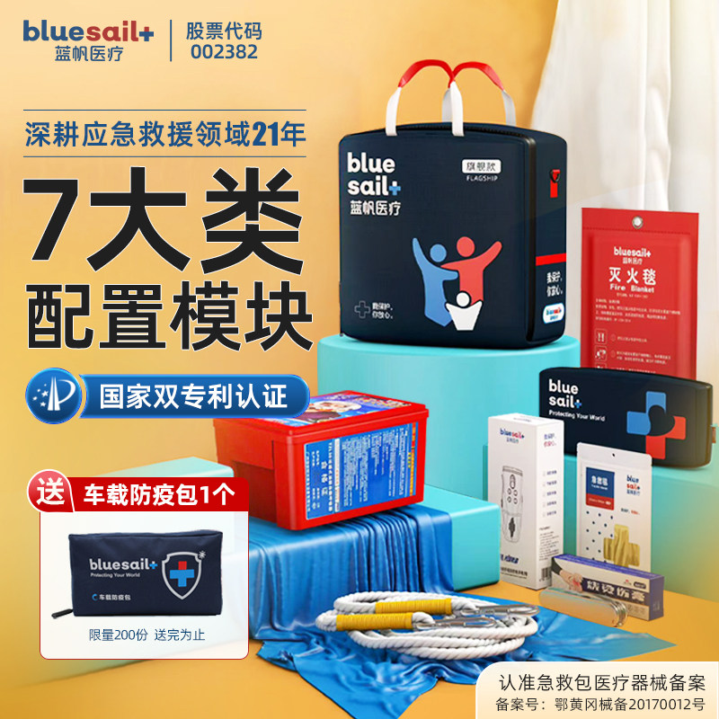 蓝帆医疗应急包车载应急逃生救援图片