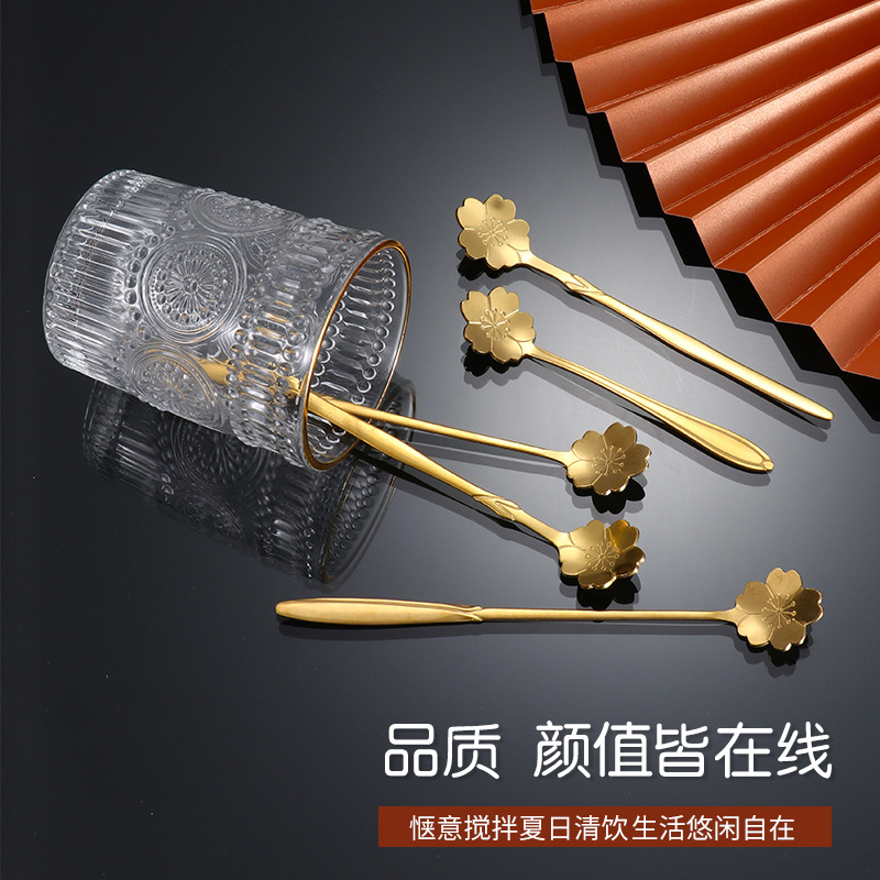 咖啡勺长柄精致高档不锈钢甜品勺