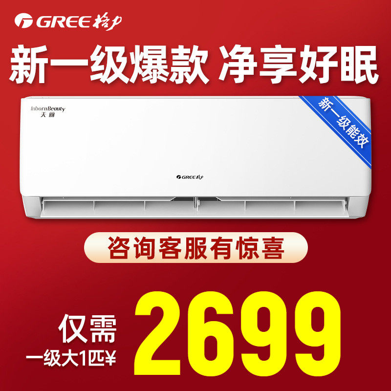格力天丽空调大1匹变频冷暖两用挂机新一级能效节能新款家用空调