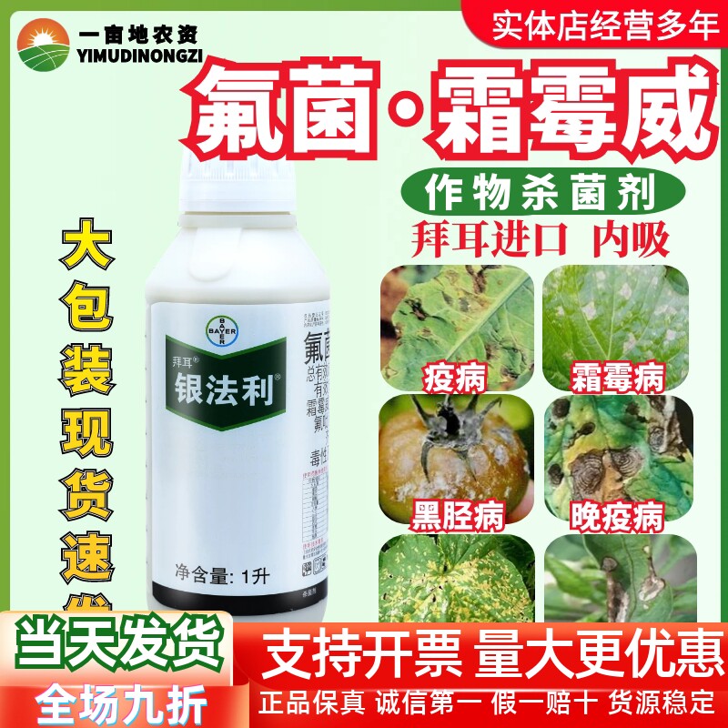 德国拜耳银法利 霜霉威氟吡菌胺 黄瓜葡萄晚早疫霜霉病农药杀菌剂