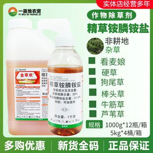 利尔 金草欢20%精草铵膦铵盐 非耕地果园牛筋草小飞蓬农药除草剂