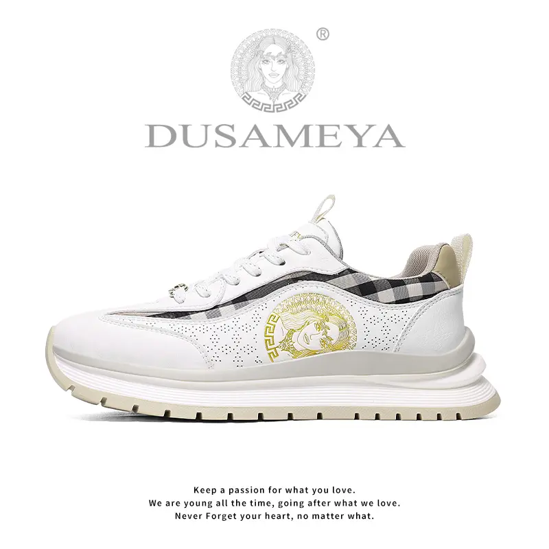 DUSAMEYA/杜莎米娅新品轻奢简约百搭情侣鞋 时尚低帮透气休闲板鞋