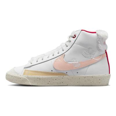Nike Blazer Mid PRM 中帮 板鞋 女款 白粉