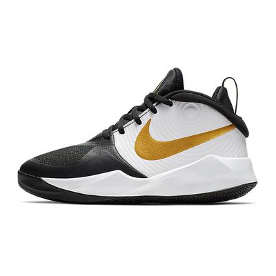 大童 Nike Team Hustle D 9 实战 中帮 篮球鞋 黑白金
